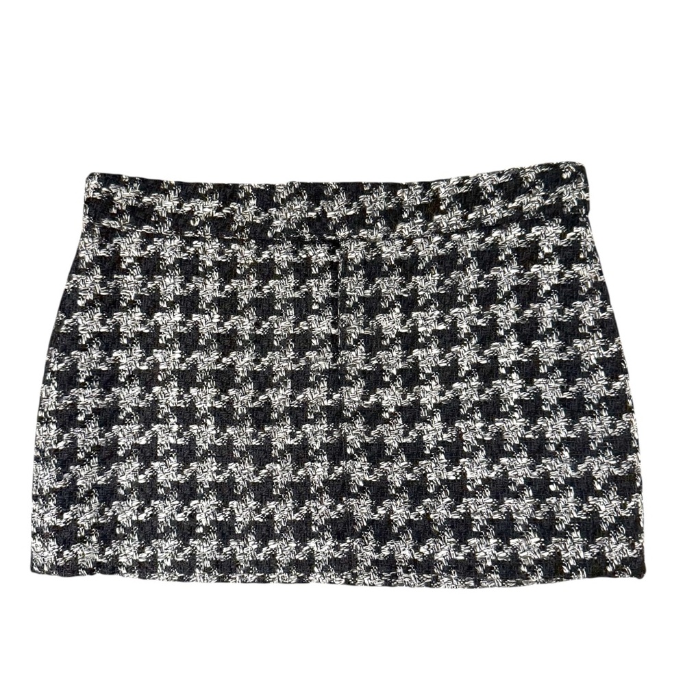 Houndstooth Low Rise Mini Skirt